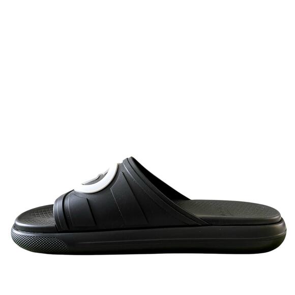 GUCCI Interlocking G Men's Black Rubber Slide Sandals Size 12 | US 12.5 NEW - Picture 5 of 16